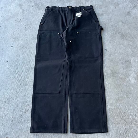 Vintage Y2K Carhartt black double knee work wear carpenter pants - Picture 1 of 8